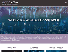 Tablet Screenshot of mysticwebdesign.com